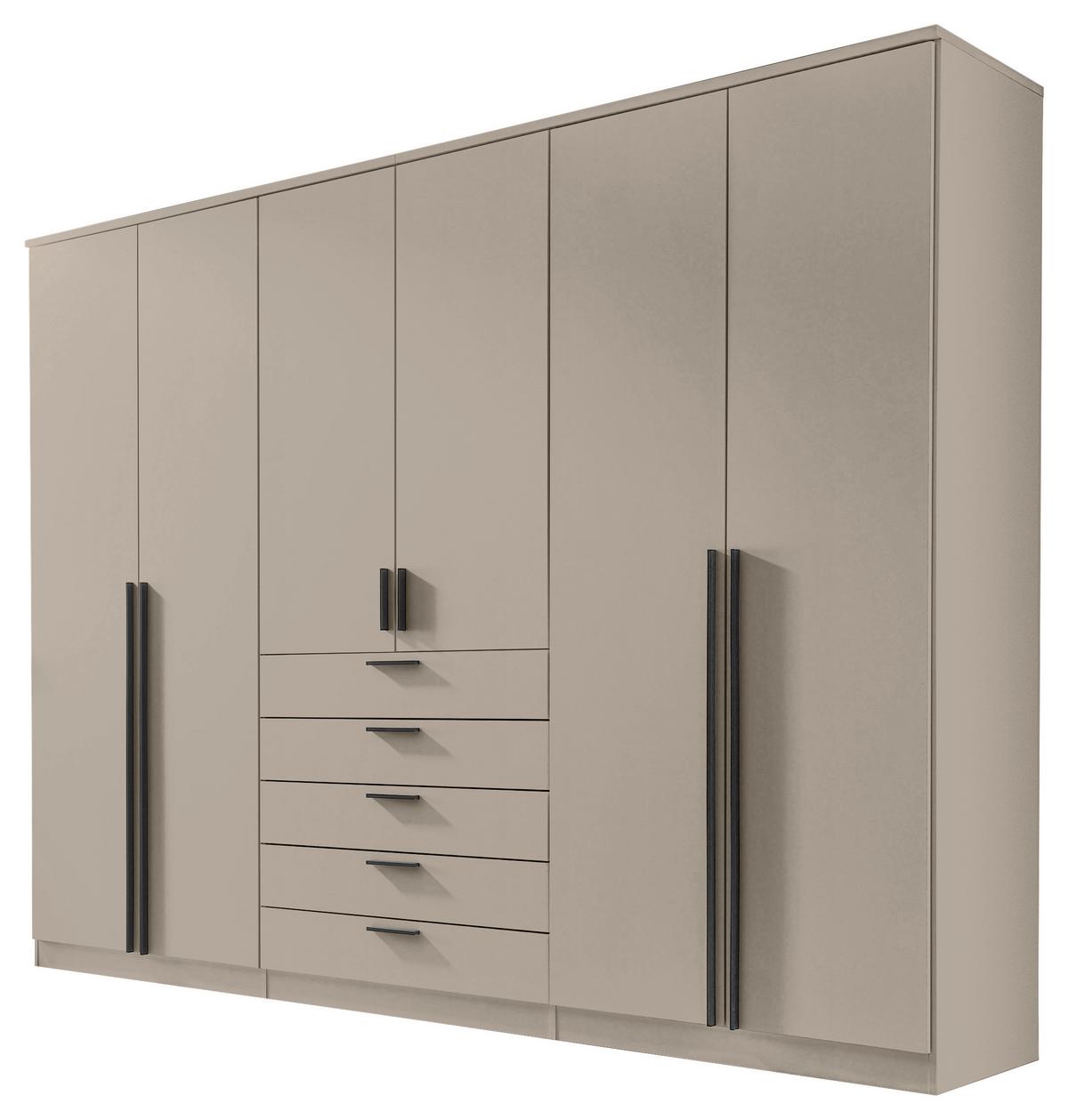 Drehtürenschrank mit Schubladen 270cm Arnis - Kaschmir, KONVENTIONELL, Holzwerkstoff (270/210/52cm) - James Wood