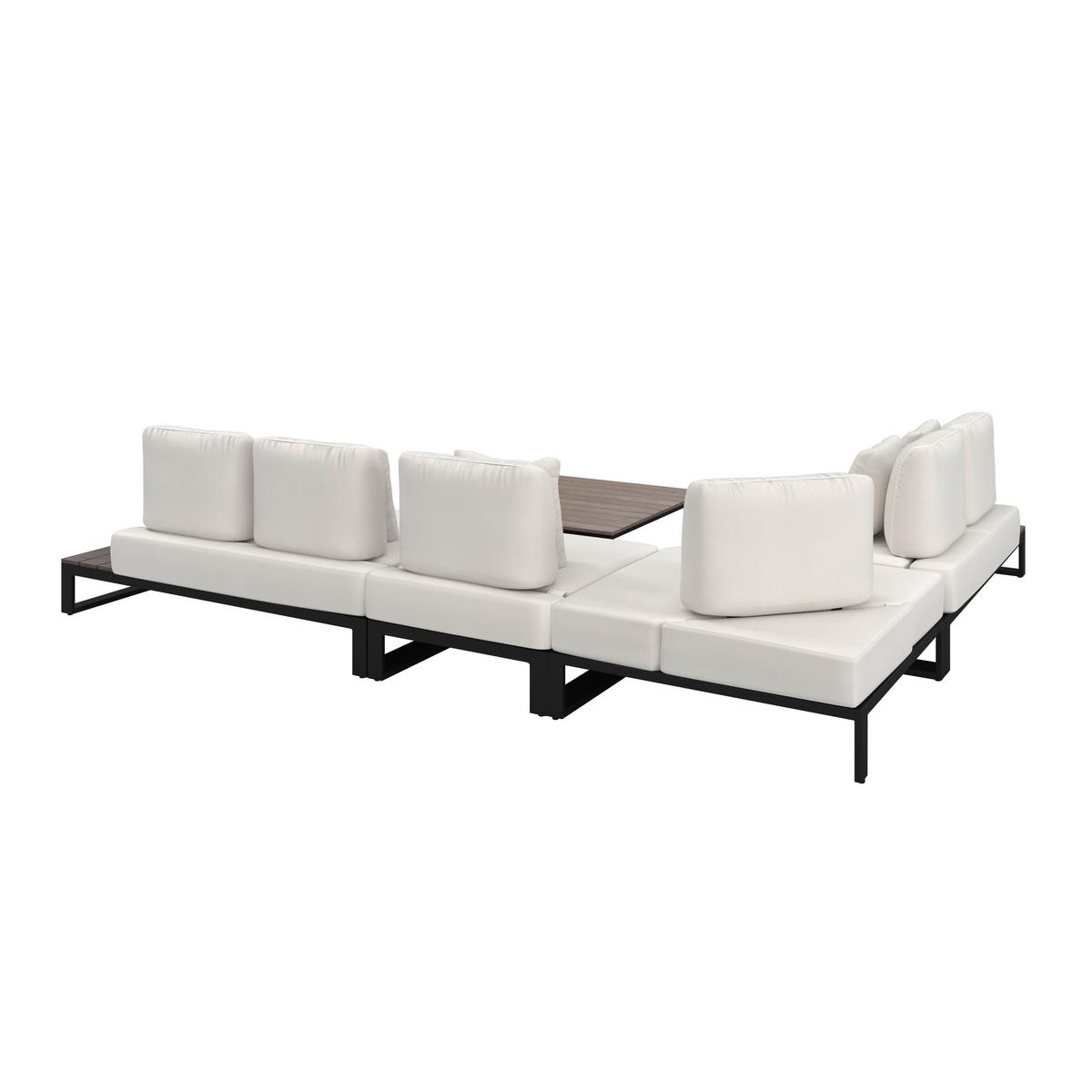 TERASOVÁ SEDACÍ SOUPRAVA SILVANO - bílá/šedá, Moderní, kov/textil (323/79cm) - Bessagi Garden