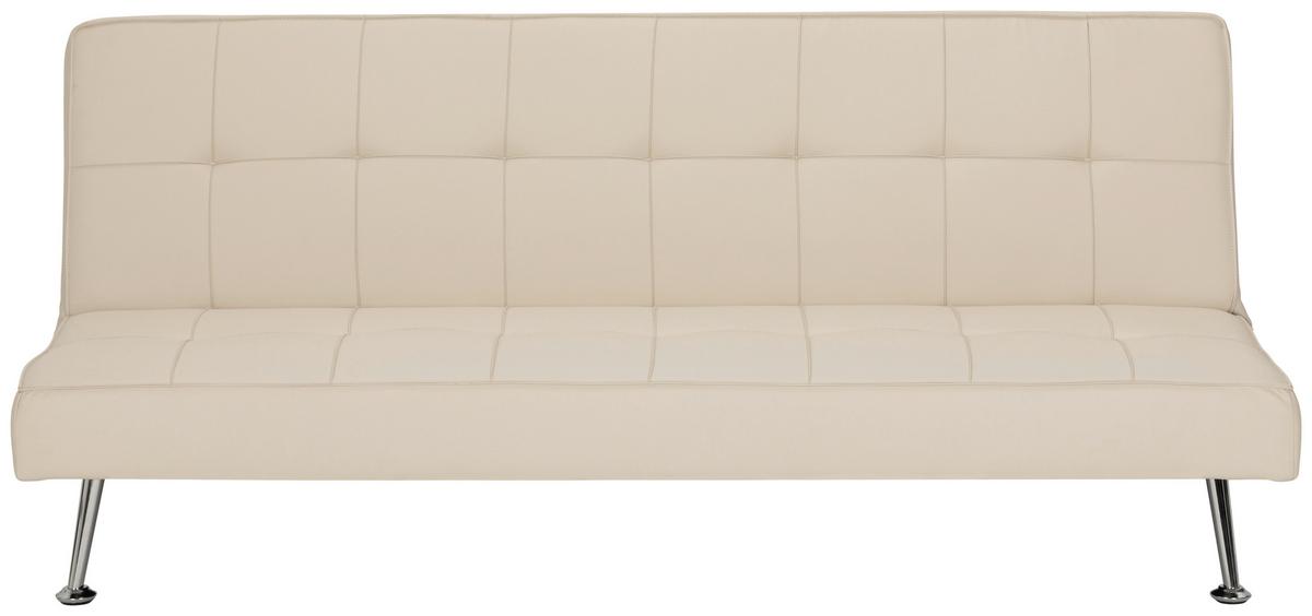 Schlafsofa Silva - Silberfarben/Creme, Basics, Textil (179/74/91cm) - P & B