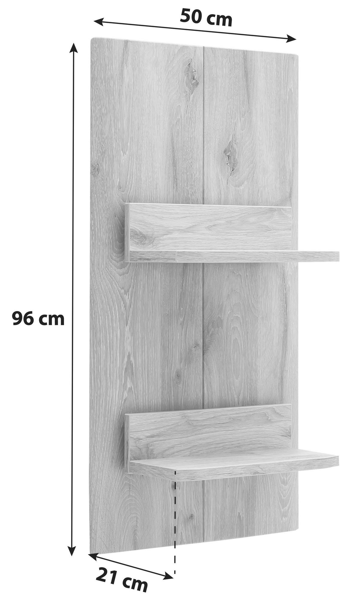 Wandregal Prato Eichefarben B: 50 Cm - Eichefarben, Design, Holzwerkstoff (50/96/21cm) - MID.YOU