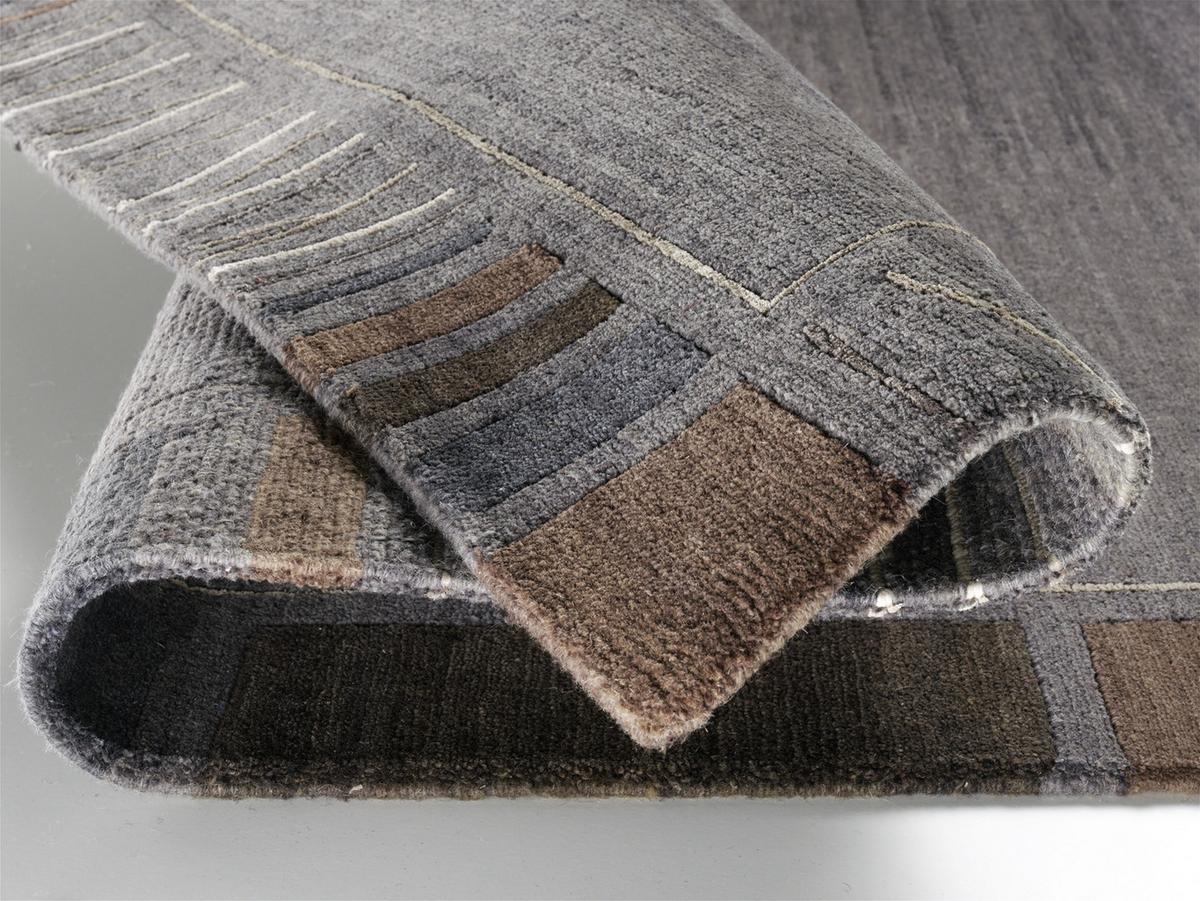Orientalischer Webteppich Dunkelgrau 140x70 cm - Dunkelgrau, Basics, Textil (70/140cm) - Cazaris