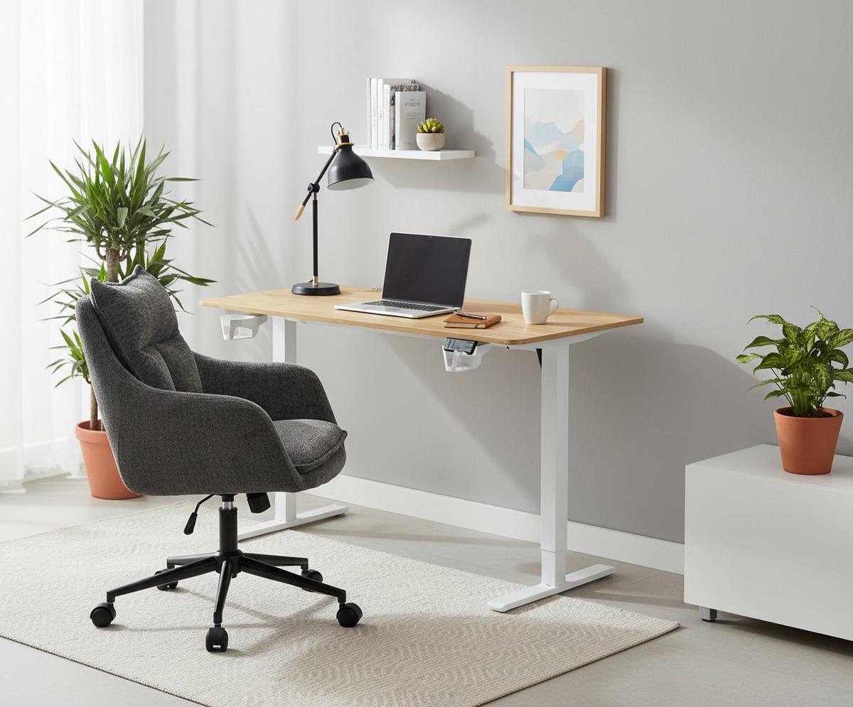 Drehstuhl Siena Grau B: 58 cm - Schwarz/Grau, MODERN, Kunststoff/Textil (58/85-93/58cm) - MID.YOU