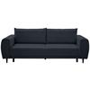 Schlafsofa Siena - Schwarz/Dunkelblau, KONVENTIONELL, Textil (245/85/92cm) - Livetastic