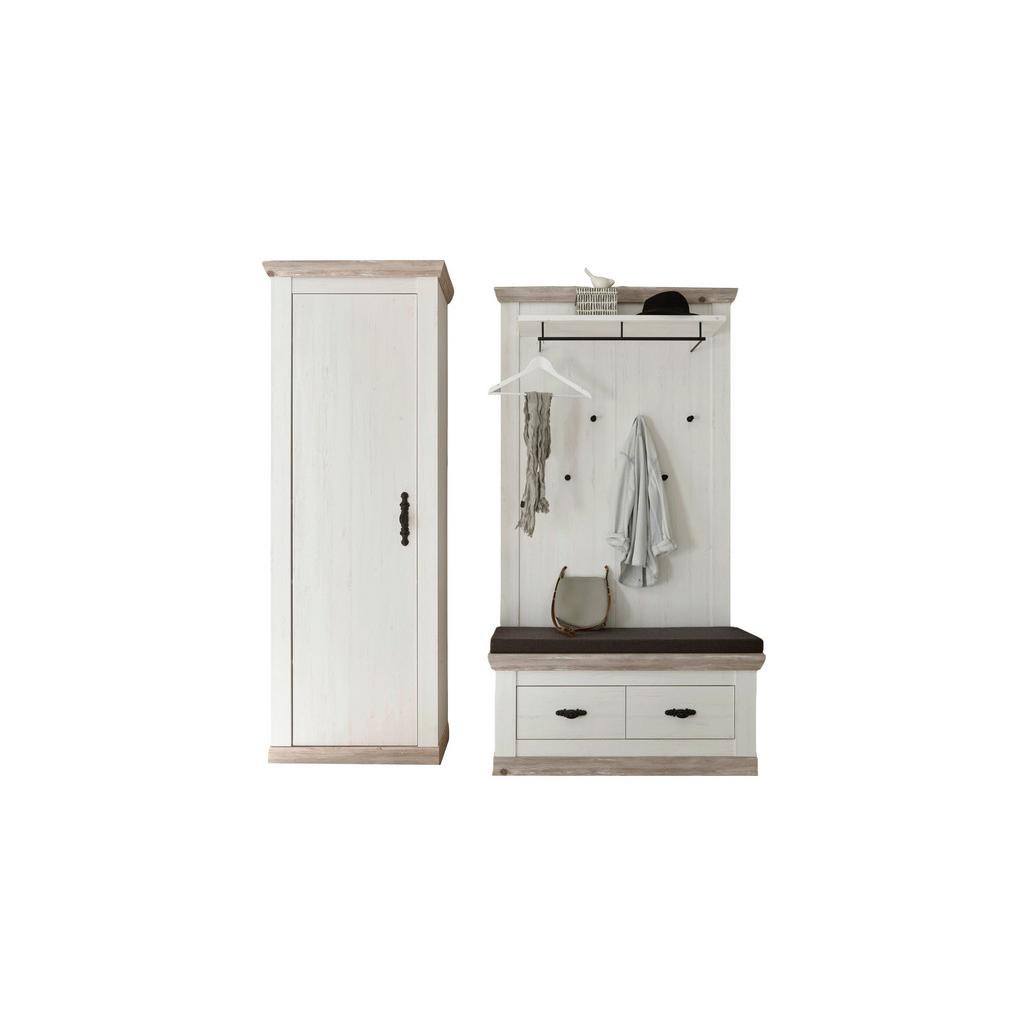 Garderobe Florenz Pinienfarben/Hellbraun 190 cm