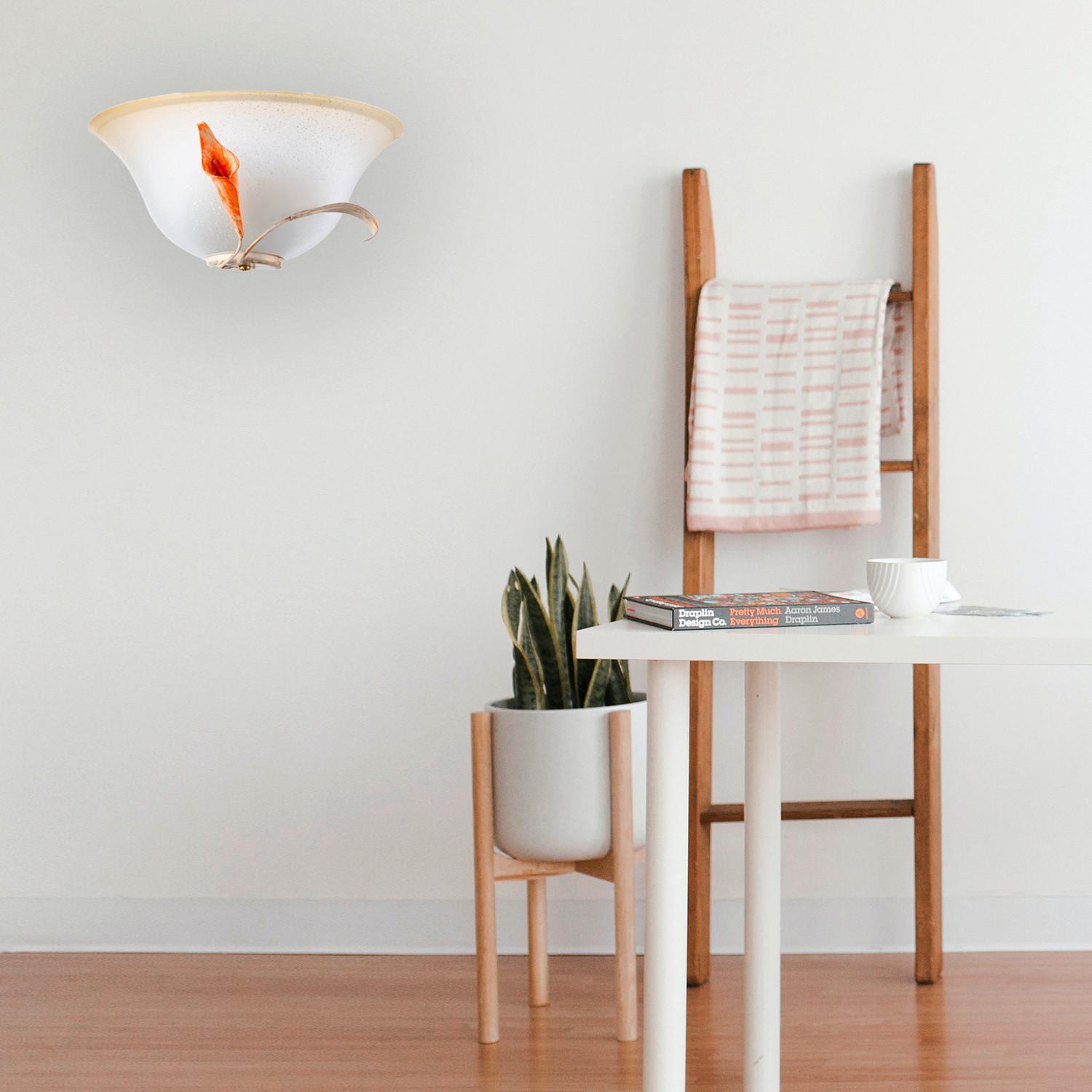 Wandleuchte Perlmutt L: 30 cm 22w - Perlmutt, KONVENTIONELL, Glas/Metall (30/30/18cm)