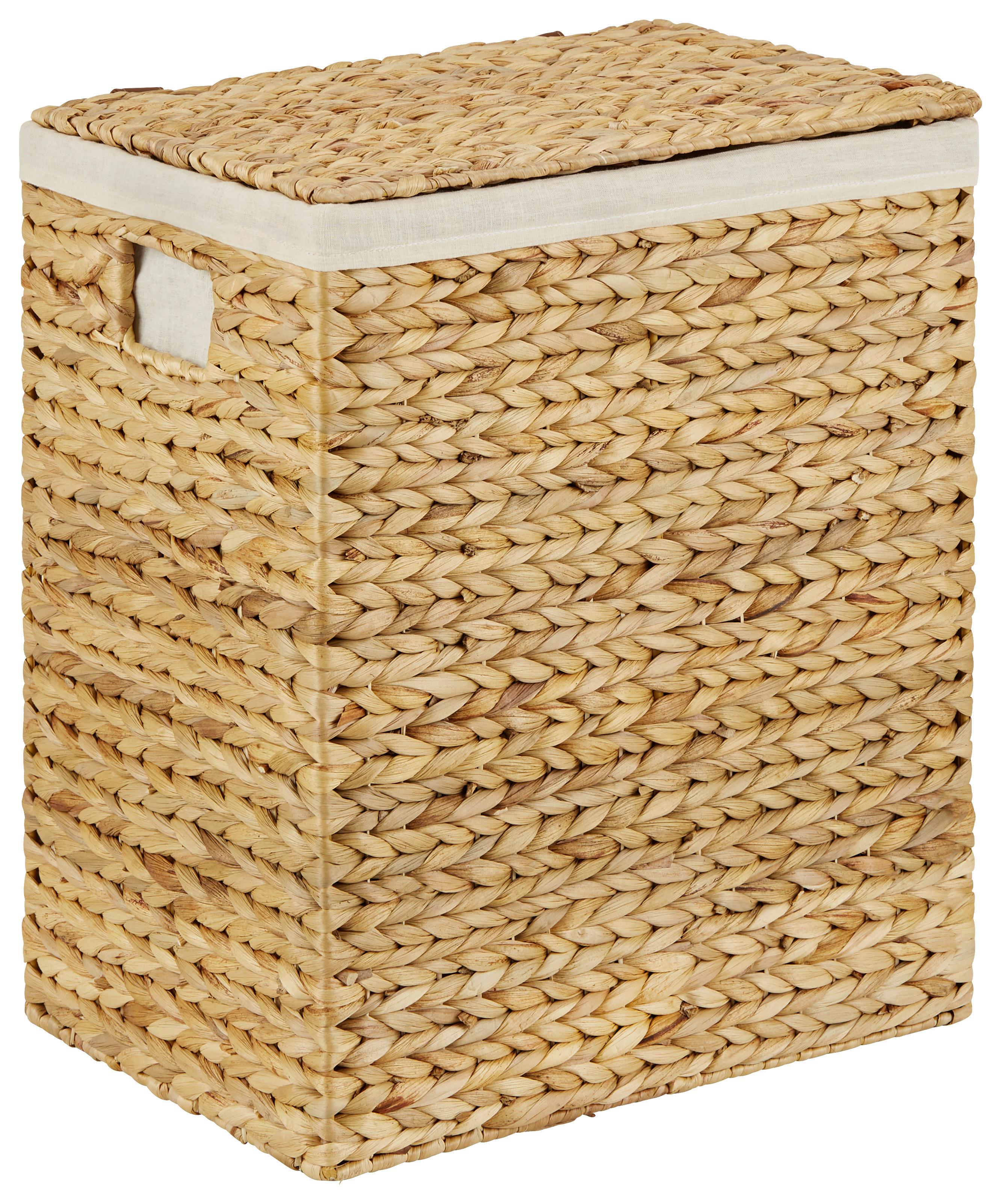 Szennyestartó Adalia - M - natúr/krém, Konventionell, bőr/textil (39/28/46cm) - Luca Bessoni