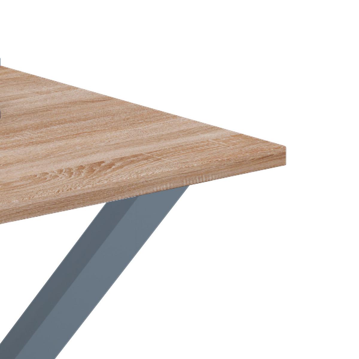 Schreibtisch Lona Sonoma Eiche B: 80 Cm - Silberfarben/Sonoma Eiche, MODERN, Holzwerkstoff/Metall (110/80/76cm) - MID.YOU