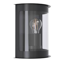 Außenwandleuchte Daril 28w Metall Kunststoff, Wandmontage - Transparent/Schwarz, KONVENTIONELL, Kunststoff/Metall (19,5cm) - Eglo