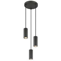 Hängeleuchte 57918-3h - Grau, Design, Metall (21/120cm) - Globo