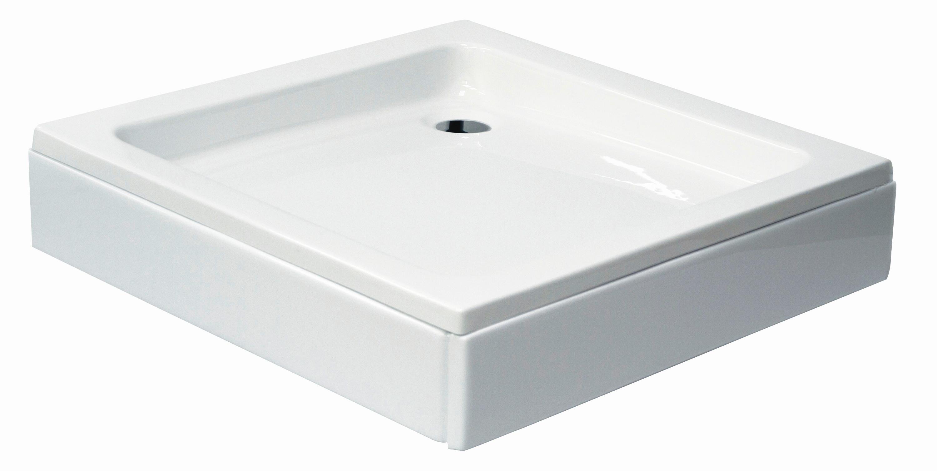 Duschtasse Eck-Brausetasse 90x90x14cm - Weiß, KONVENTIONELL, Kunststoff (90/14/90cm) - Sanotechnik