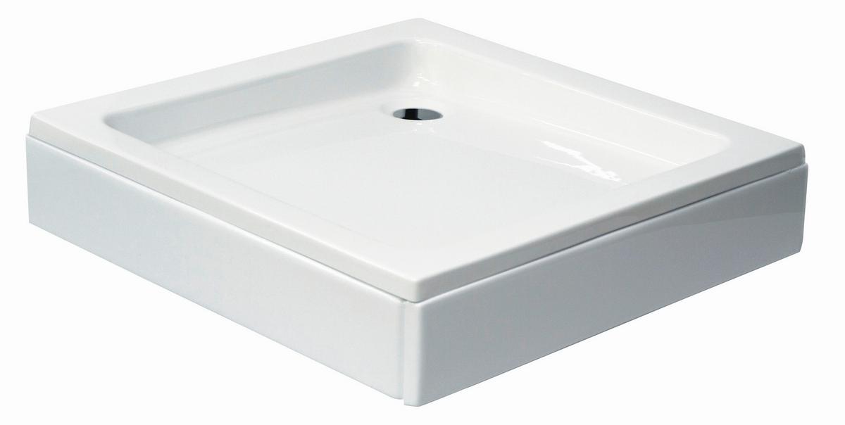 Duschtasse Eck-Brausetasse 90x90x14cm - Weiß, KONVENTIONELL, Kunststoff (90/14/90cm) - Sanotechnik