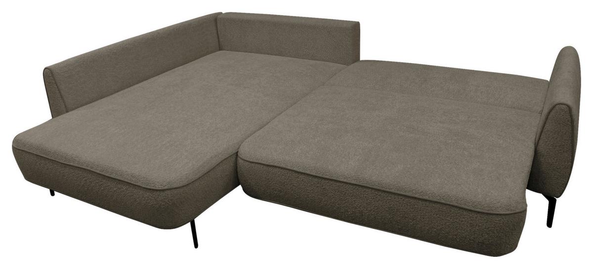 Ecksofa Abriamo Beige 204x273 cm - Beige/Schwarz, Design, Textil (204/273cm) - MID.YOU