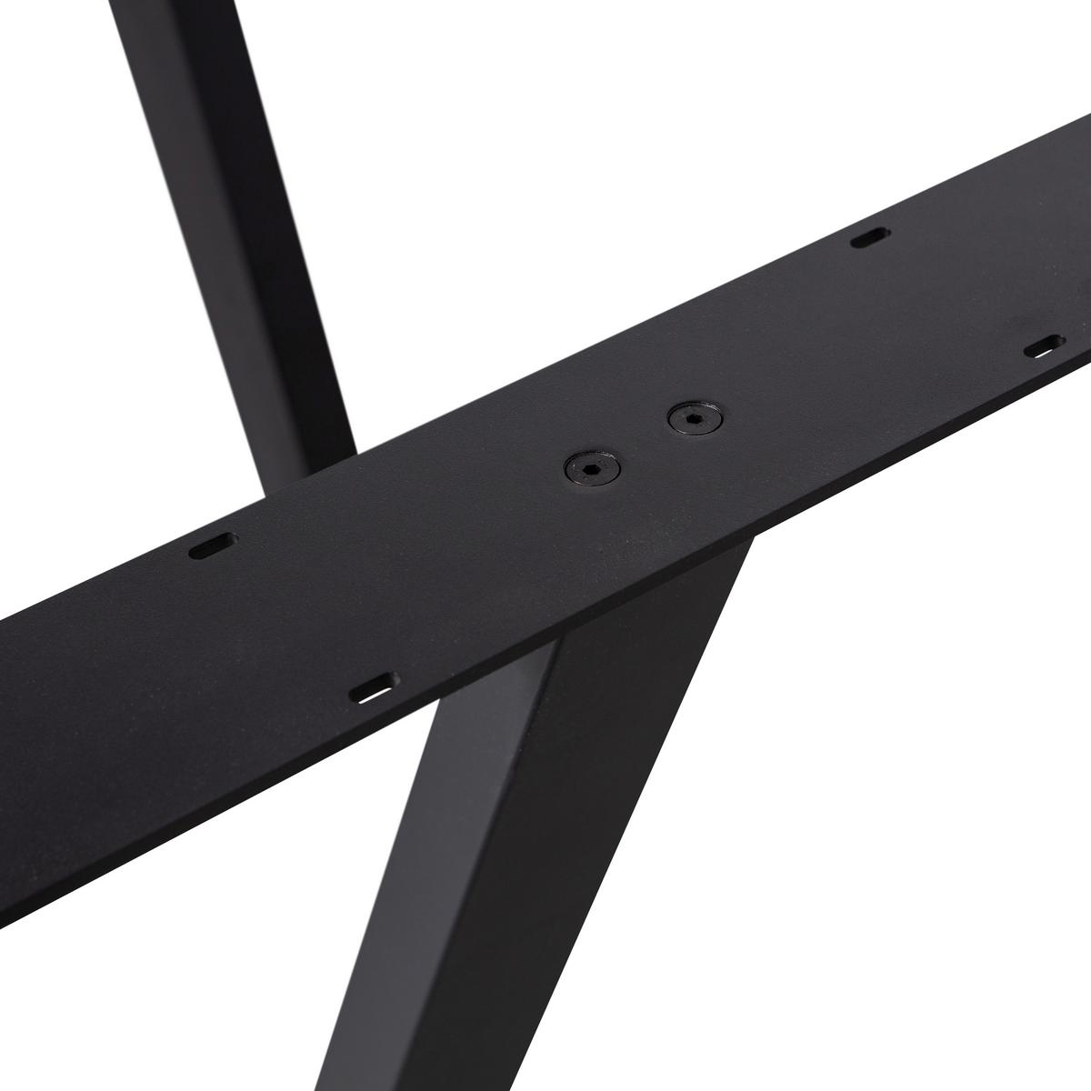 TISCHGESTELL Tablo Schwarz B: 147cm - Schwarz, MODERN, Metall (147/73/71cm) - Livetastic