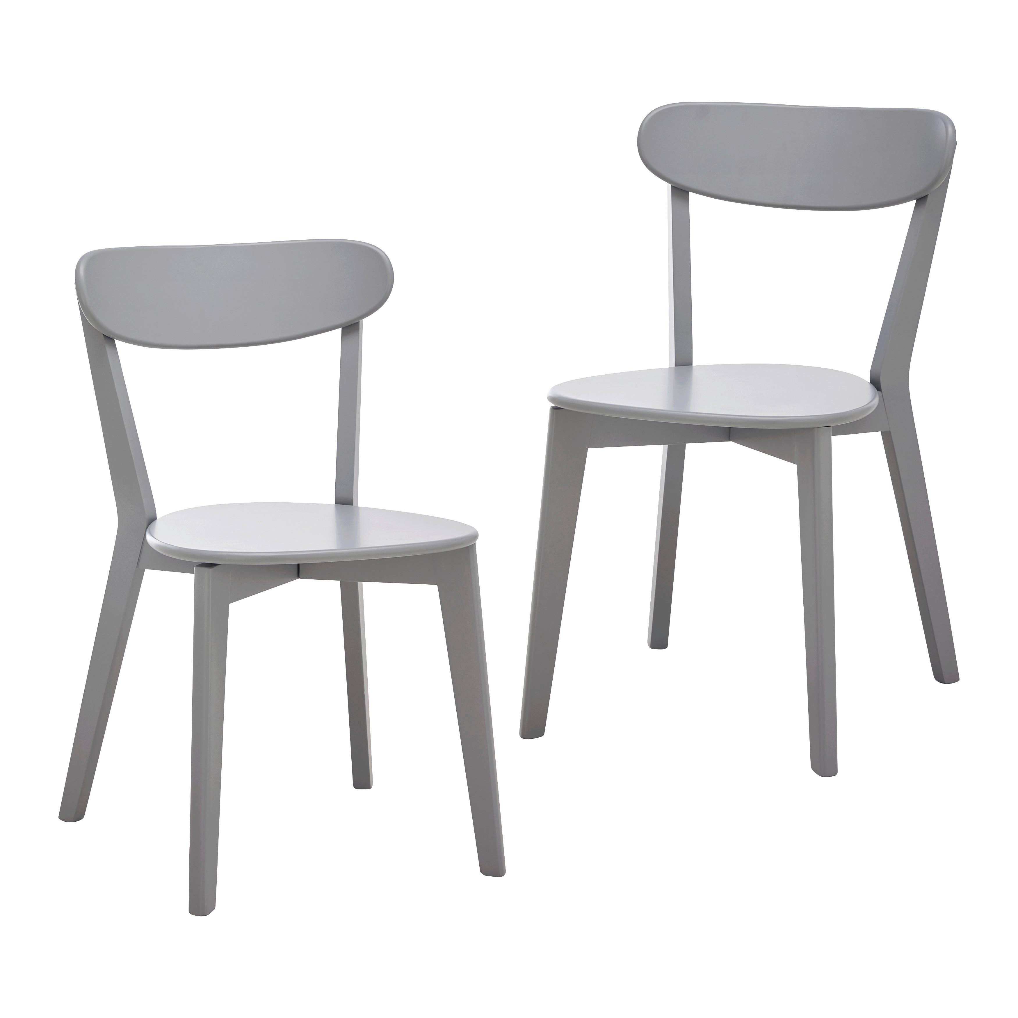 Sada 2 stoličiek LORCA sivá - sivá, Modern, drevo (45/79/52cm) - Bessagi Home