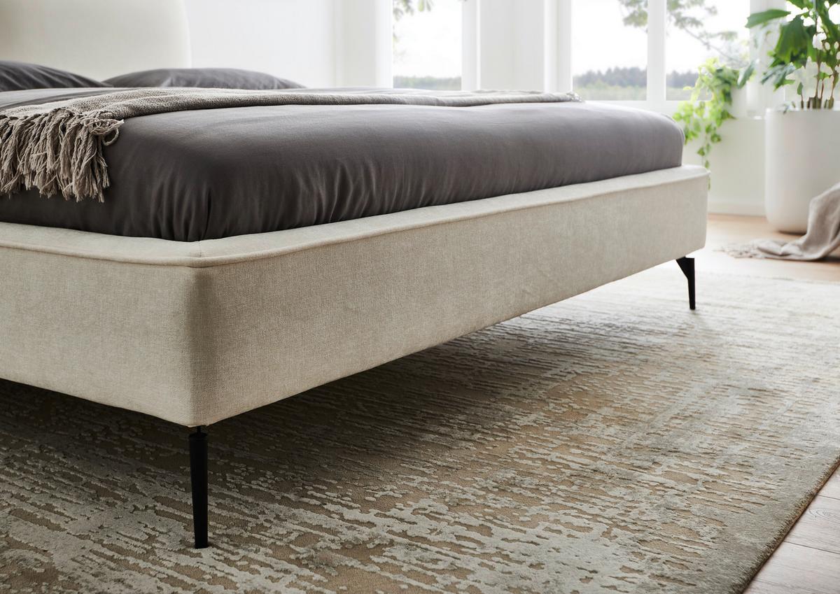 Polsterbett Infinity Liberty Creme 180x200cm - Creme/Schwarz, MODERN, Textil (180/200cm) - Livetastic