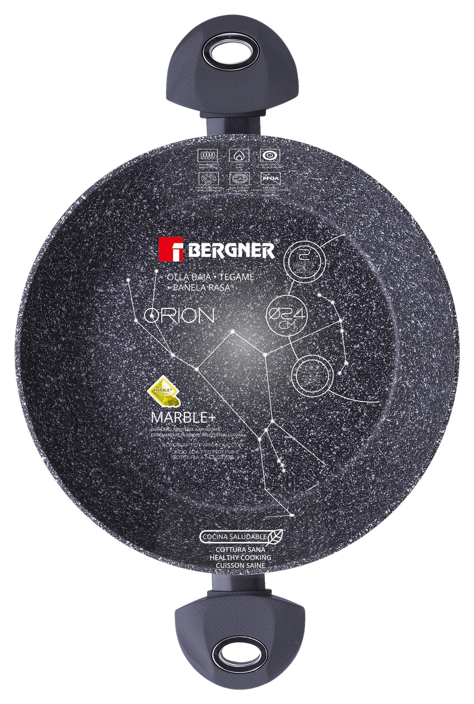 Schmortopf 2,5 L Metall Kunststoff Kratzfest - Grau, Basics, Kunststoff/Metall (26cm)
