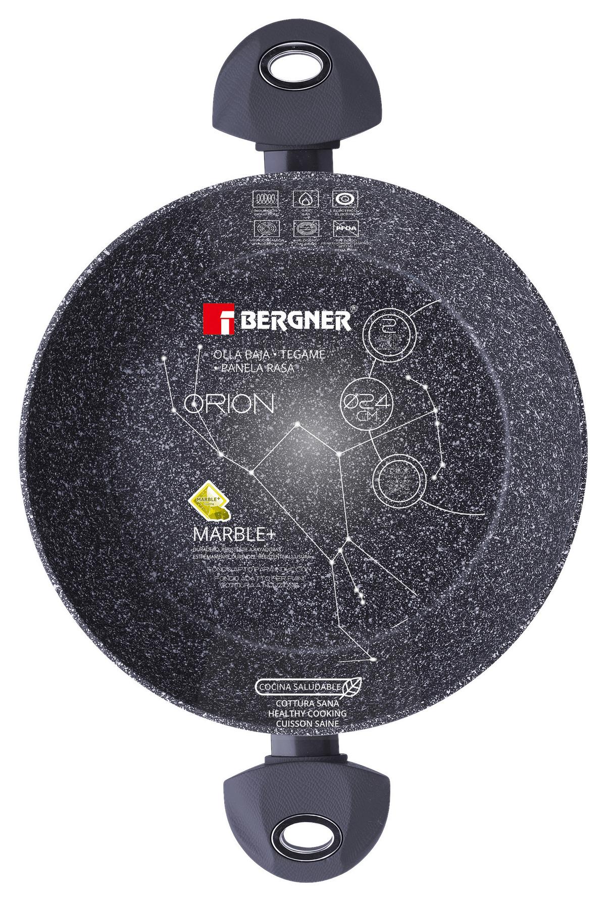 Schmortopf 2,5 L Metall Kunststoff Kratzfest - Grau, Basics, Kunststoff/Metall (26cm)