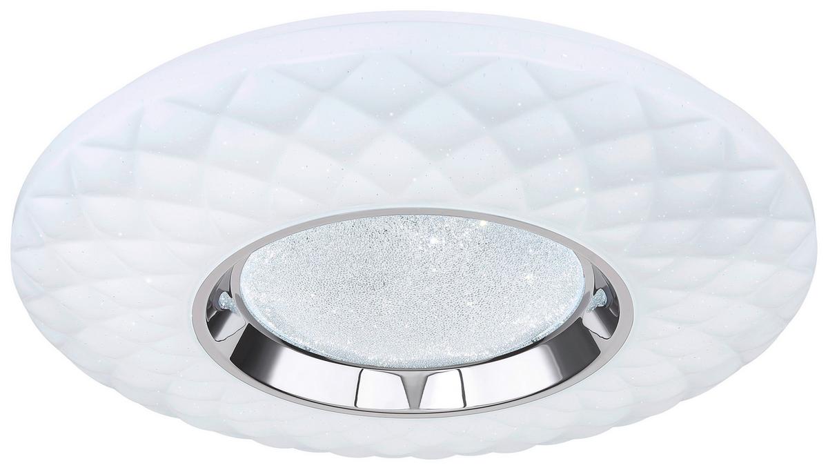 Led-deckenleuchte Ø 49 Cm Mit Smartphone-Steuerung - Opal, Design, Kunststoff/Metall (49/6,8cm) - Globo