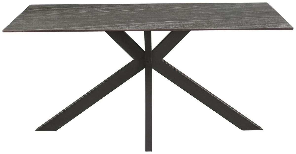 Jedálenský stôl JONAS 160x90cm - čierna/sivá, Modern, kov/keramika (160/76/90cm) - Mömax