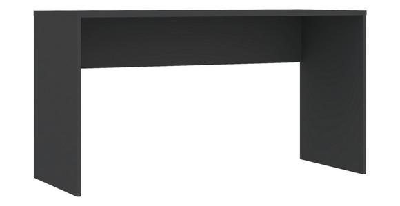 Schreibtisch B 135cm H 73cm Unit, Anthrazit - Anthrazit, KONVENTIONELL, Holzwerkstoff (135/73/54,5cm) - Ondega