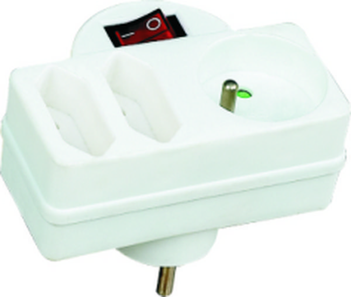 Viacúčelová zástrčka MARIAN, 3 zásuvky - biela, plast (9.8/6.7/7.9cm) - Mömax