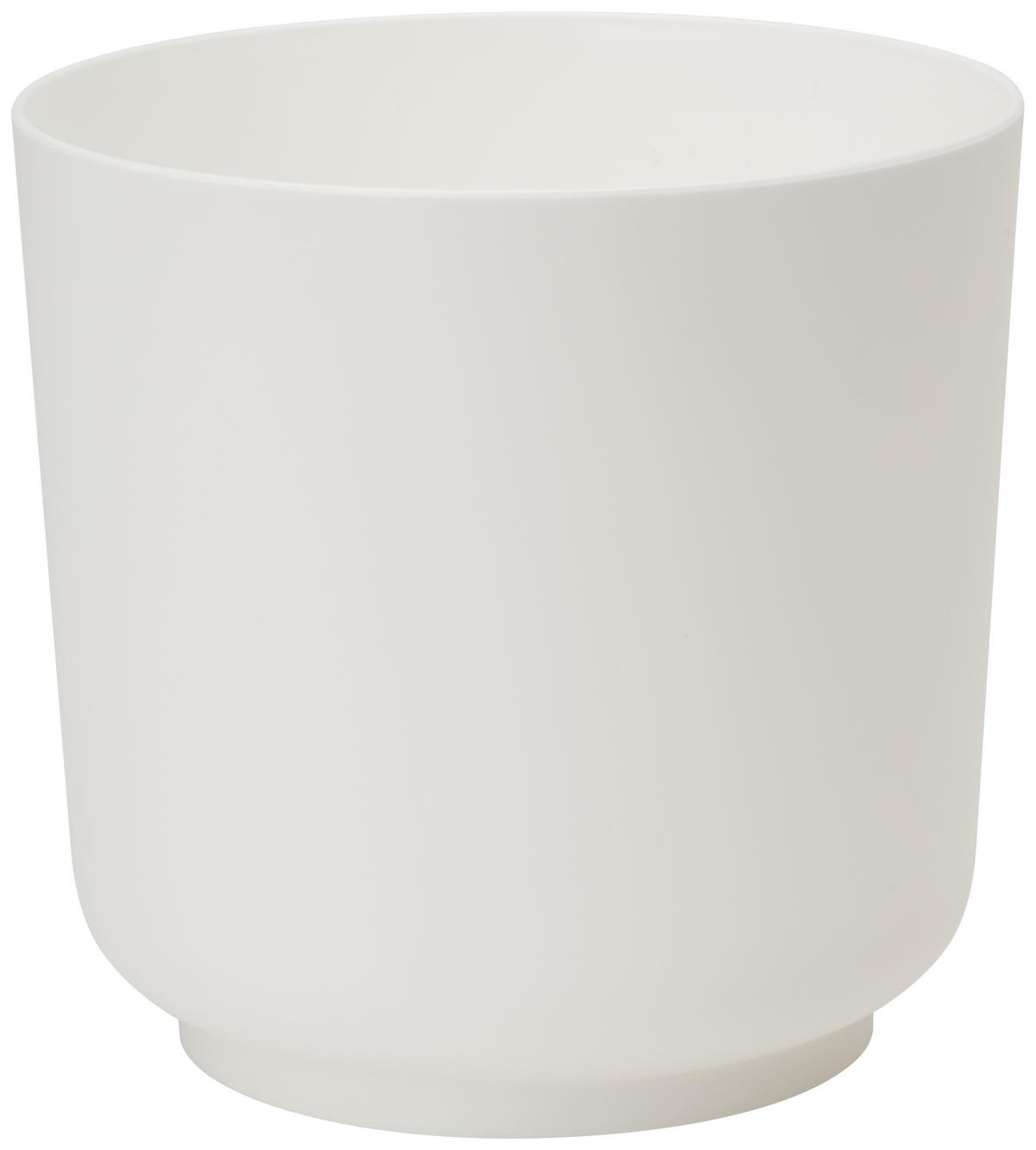 Obal na květináč SIENA ECO RECYCLED 13 - bílá, Konvenční, plast (13/12,5cm) - Mömax