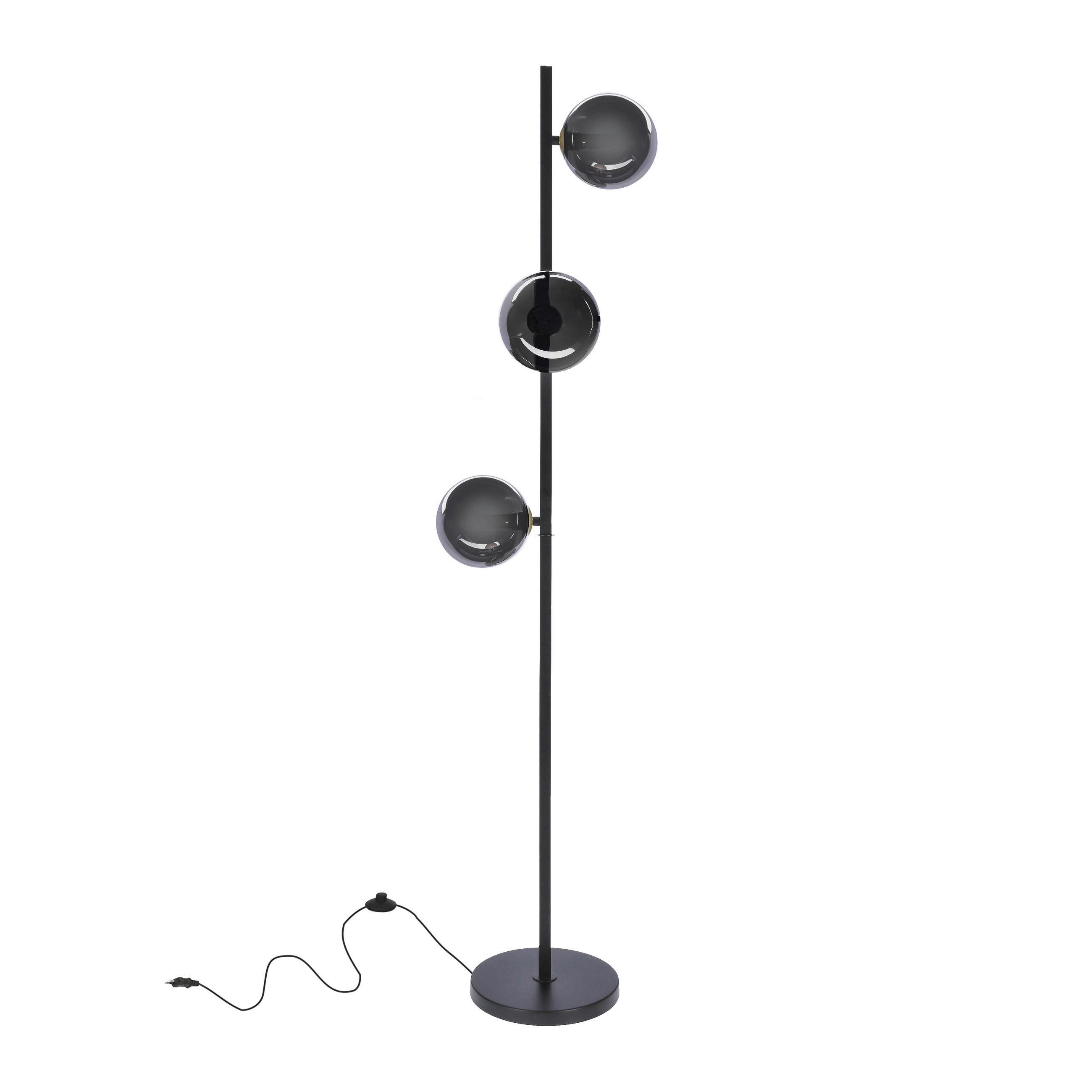 STEHLEUCHTE 53-44136 KAMA - Goldfarben/Graphitfarben, Design, Metall (32/29/150cm)