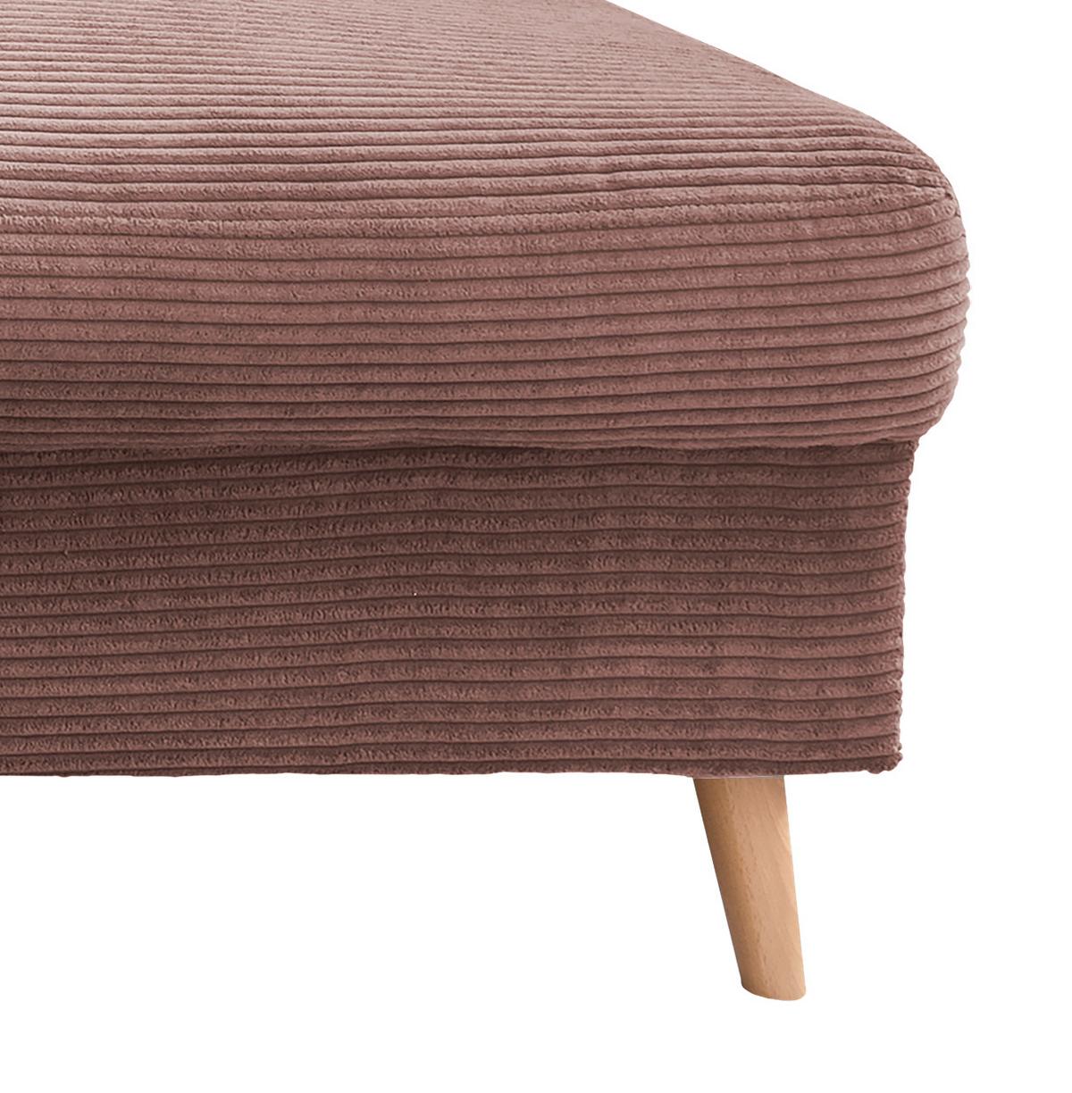 Wohnlandschaft Valentina - Rosa/Naturfarben, KONVENTIONELL, Textil (150/301/200cm) - P & B