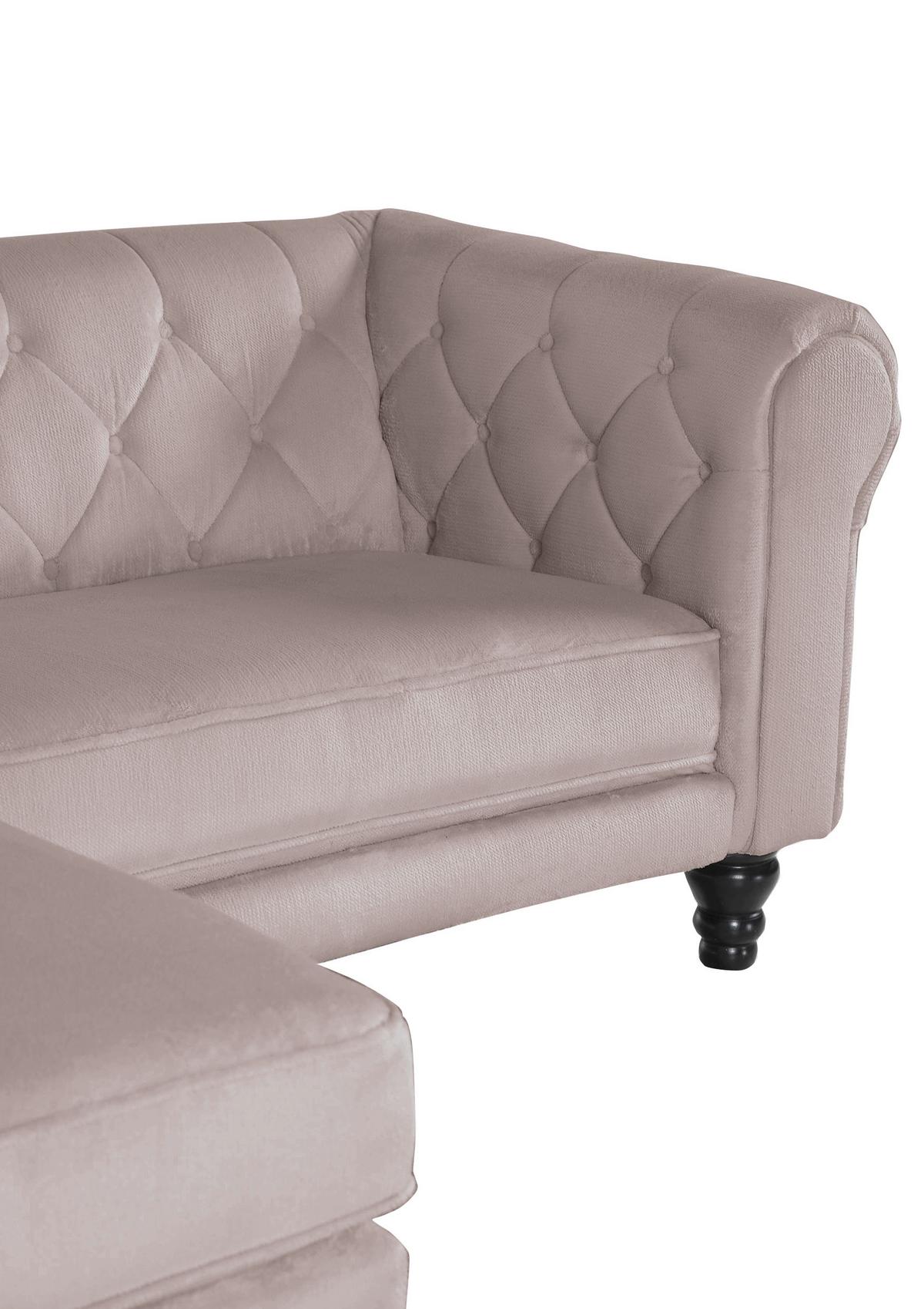 Ecksofa Jonte Beige S: 160x260 cm - Dunkelbraun/Beige, Design, Textil (160/260cm) - MID.YOU