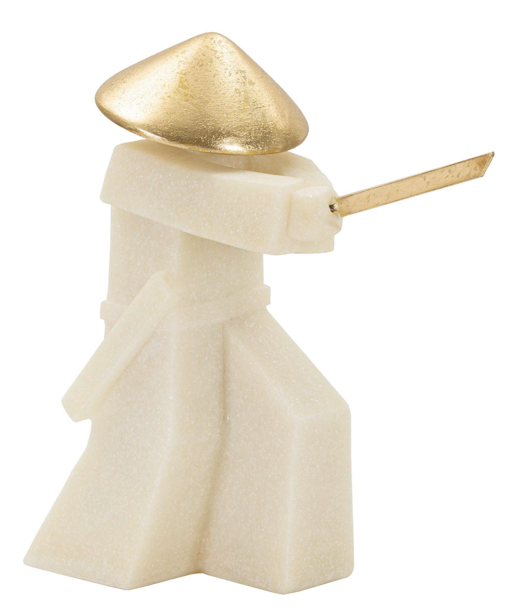 Skulptur Kunststoff/metall, Weiß/gold - Basics, Kunststoff/Metall (34/30/12cm)