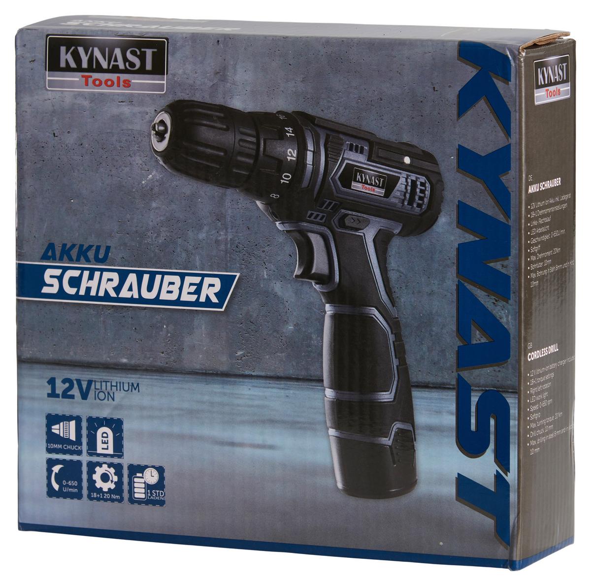 Akkkuschrauber 12V Li-Ion 650 U/Min - Schwarz/Grau, Basics, Kunststoff (19/20/5,5cm)
