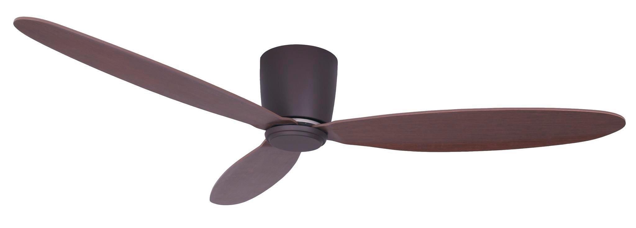Deckenventilator Airfusion Radar 3-Flügel, LED-Leuchte - Bordeaux/Walnussfarben, Basics, Holzwerkstoff/Kunststoff (132/19cm) - P & B