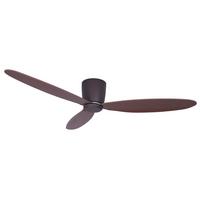 Deckenventilator Airfusion Radar 3-Flügel, Led-Leuchte - Bordeaux/Walnussfarben, Basics, Holzwerkstoff/Kunststoff (132/19cm) - P & B