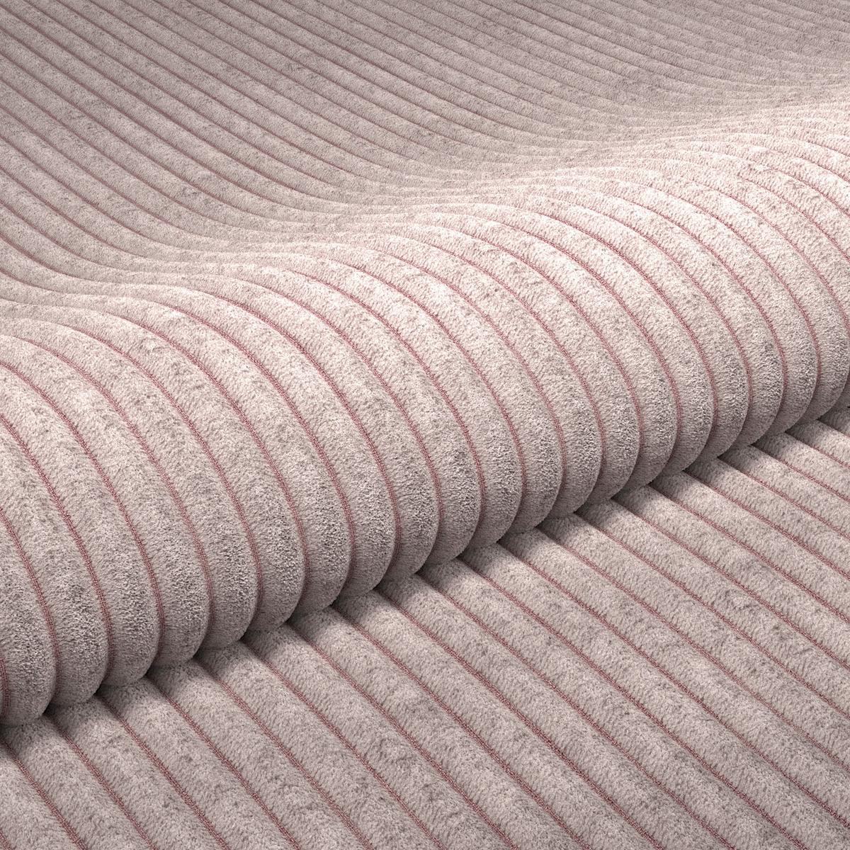 Ecksofa mit Bettkasten Cloud Rosa Cord 290x178 cm - Rosa, Trend, Textil (290/178cm)