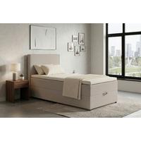 Boxbett Naxos 100x200 Soul 2 Beige - Beige/Schwarz, MODERN, Holzwerkstoff/Textil (100/200cm) - MID.YOU