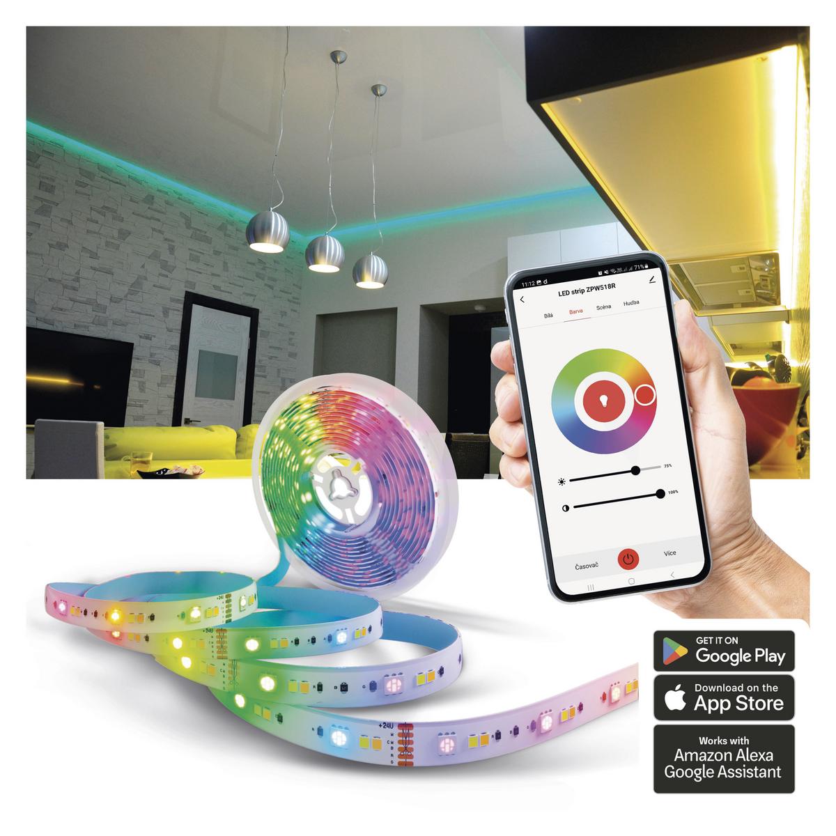 Led Szalag Gosmart Kb. 2m - többszínű, Basics, műanyag (200cm)