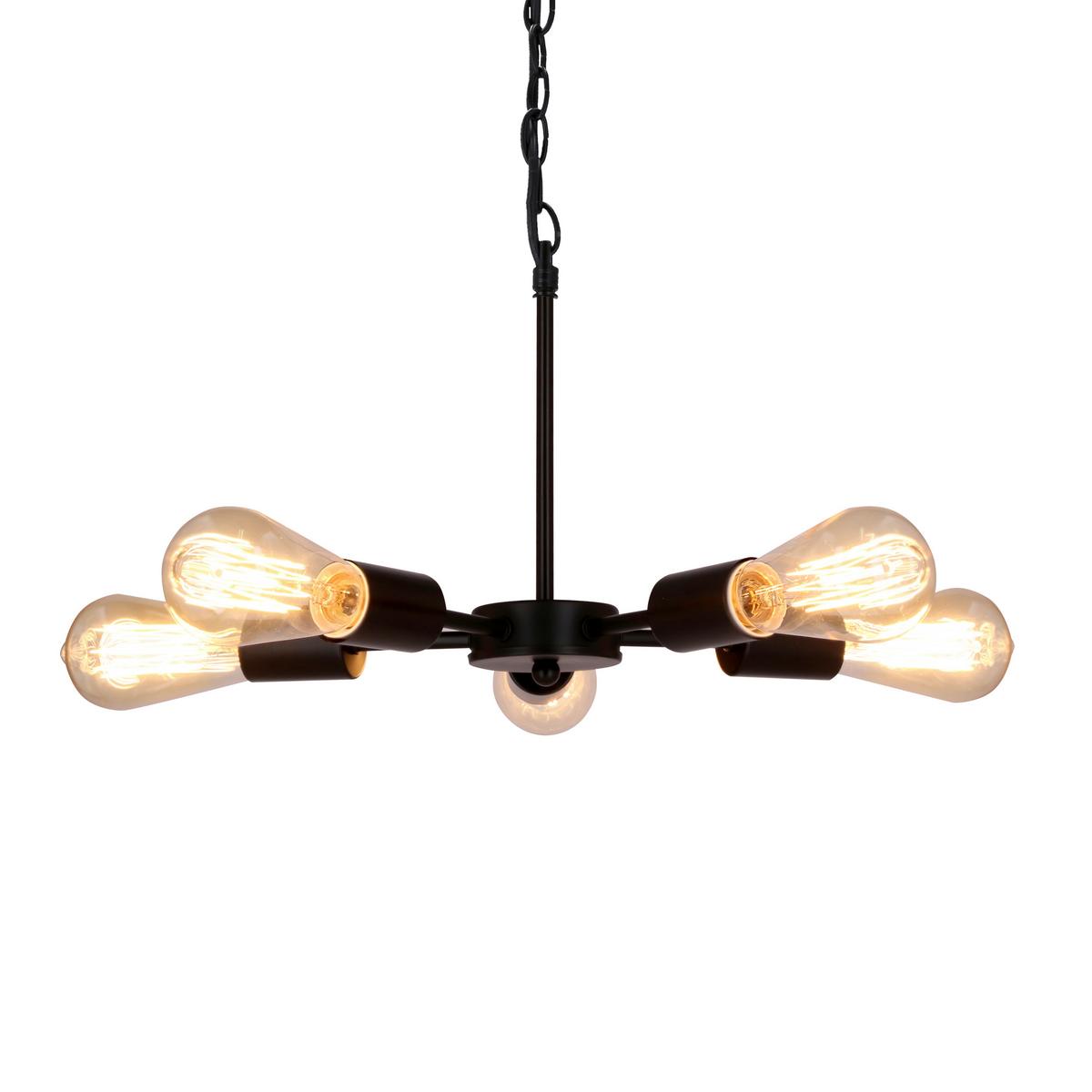 Pendelleuchte 35-09388 Sparta - Schwarz, Design, Metall (36/36/105cm)