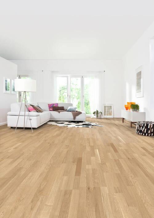 Parkettboden Eichefarben Schiffsboden Stärke 12mm - Eichefarben, Basics, Holzwerkstoff (18/108.5cm) - Living by HARO