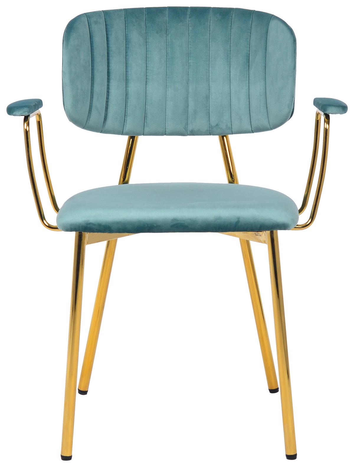 Stuhl-set Giselle 225 Mint - Goldfarben/Mintgrün, Design, Kunststoff/Metall (63/80/51cm) - Kayoom