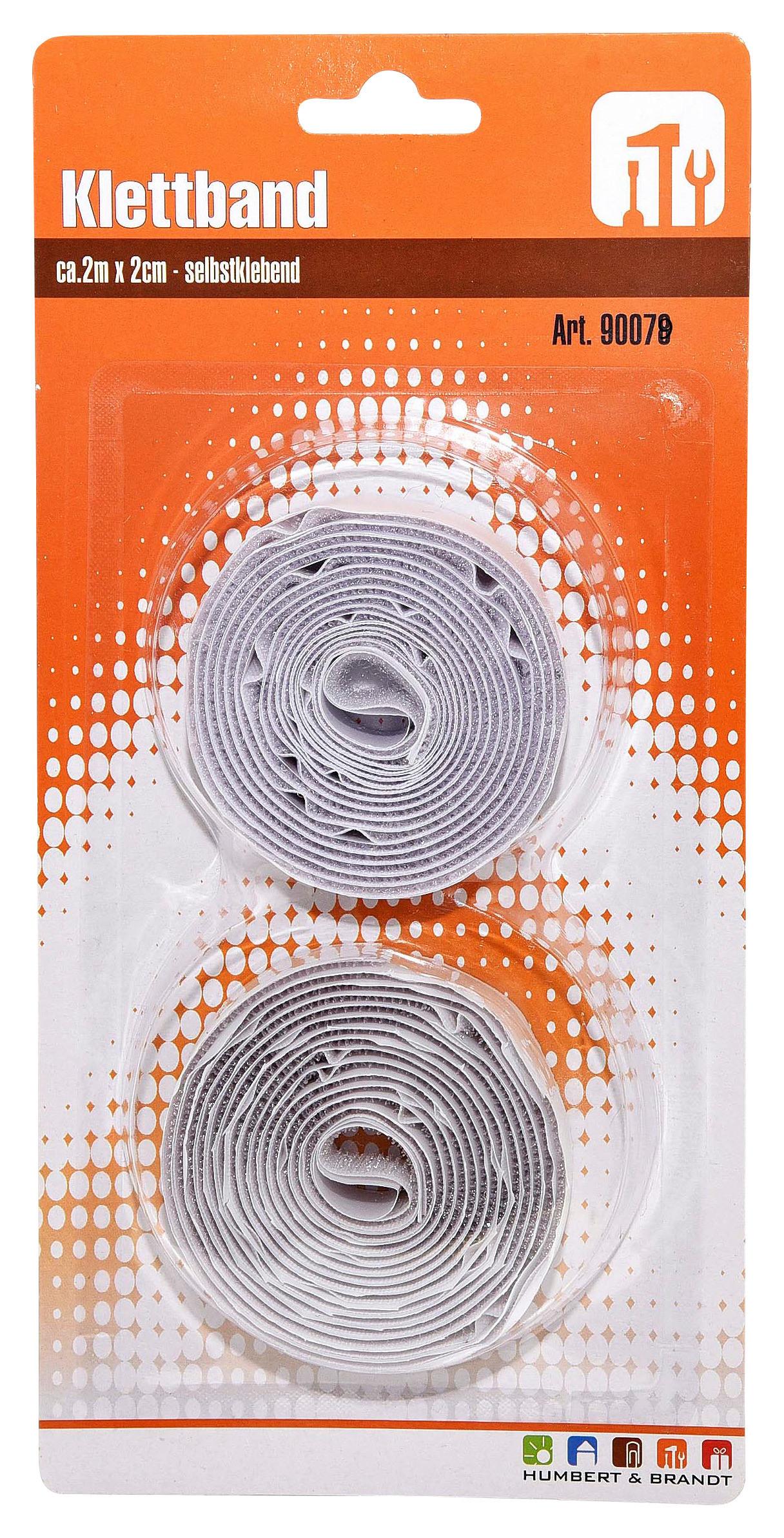 Klettband Fried Weiß 2m Selbstklebend 2er-Pack - Weiß, Basics, Kunststoff (12/1,5/24cm)