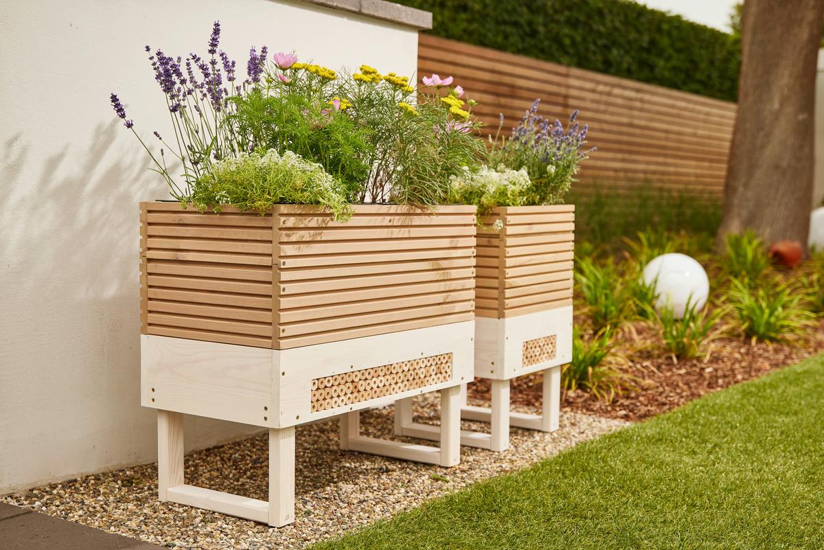 Blumenkasten Kieferfarben B: 33 Cm - Kieferfarben, Basics, Holz/Kunststoff (33/54/33cm) - Siena Garden
