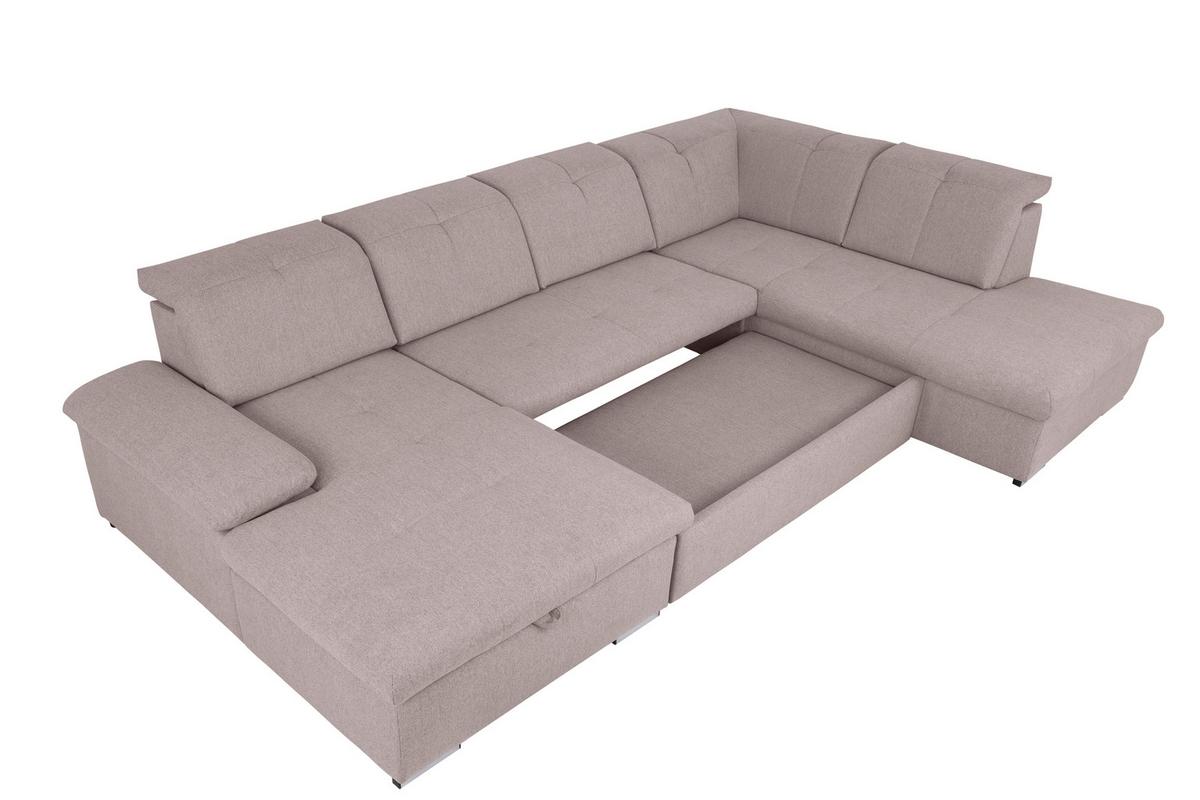 Wohnlandschaft Ramzes Taupe U: 173x328x215 cm - Taupe/Grau, Design, Textil (173/328/215cm) - MID.YOU