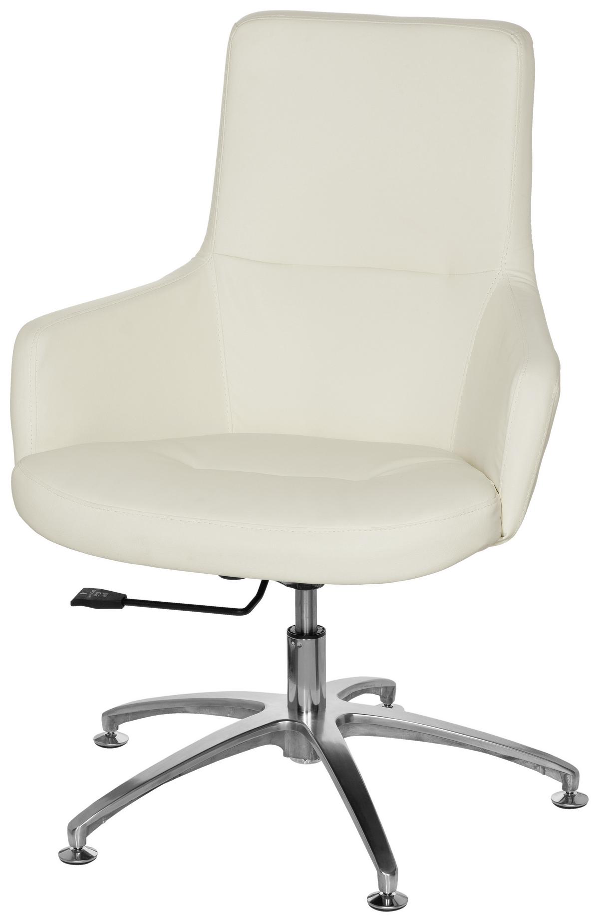 Besucherstuhl Shake 300 Cremefarben - Chromfarben/Creme, MODERN, Textil/Metall (60/108/48cm) - MID.YOU