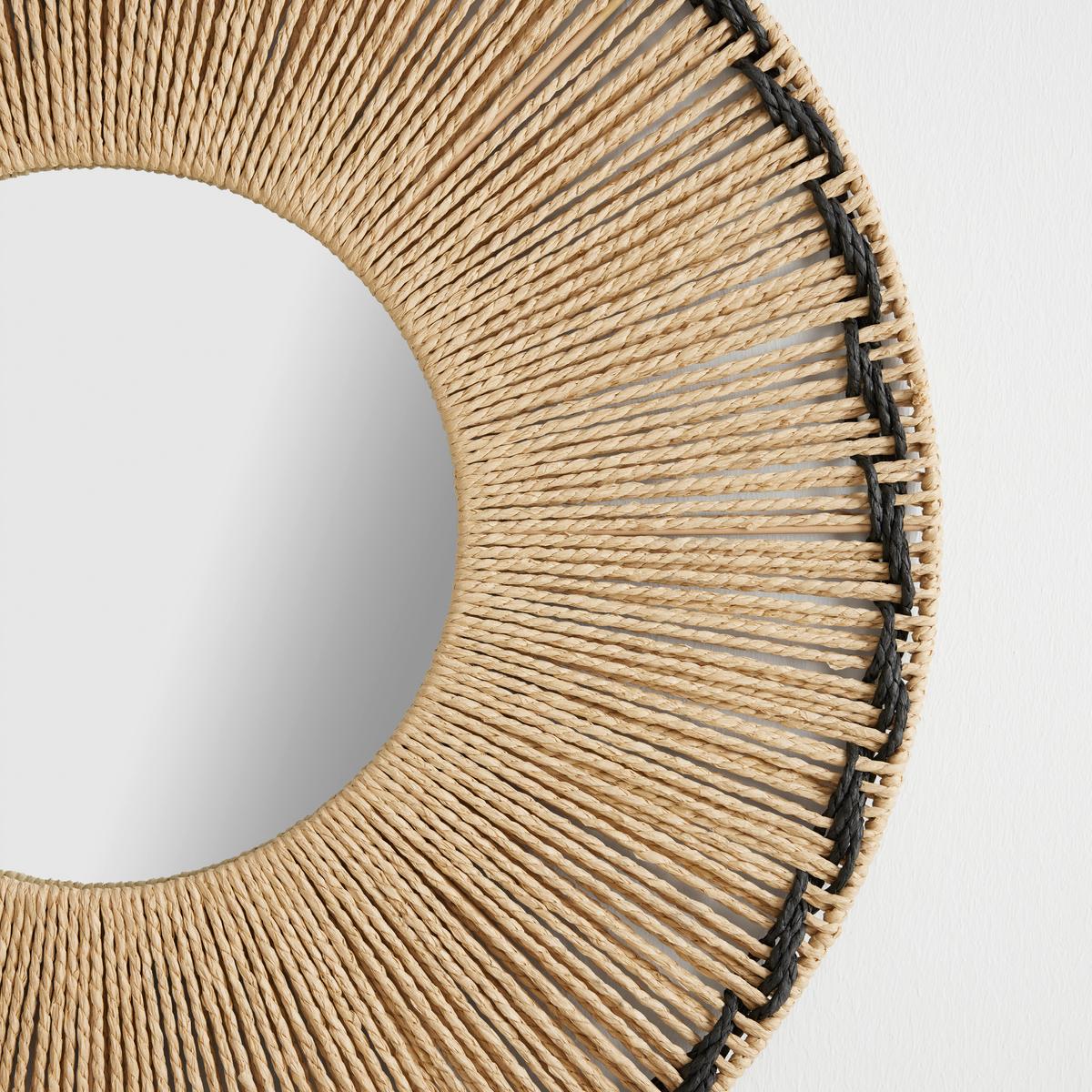 Nástěnné zrcadlo P: 65 cm - hnědá, Romantický / Rustikální, kov/kompozitní dřevo (65/65/1cm) - Premium Living