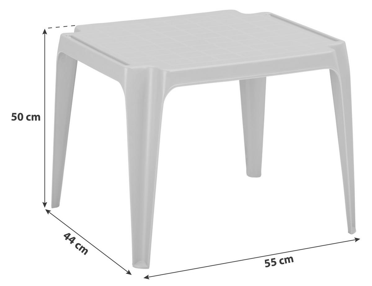 Kindertisch Tavolo Baby Grün Kunststoff Wetterfest - Grün, MODERN, Kunststoff (55/50/44cm) - BUNINO