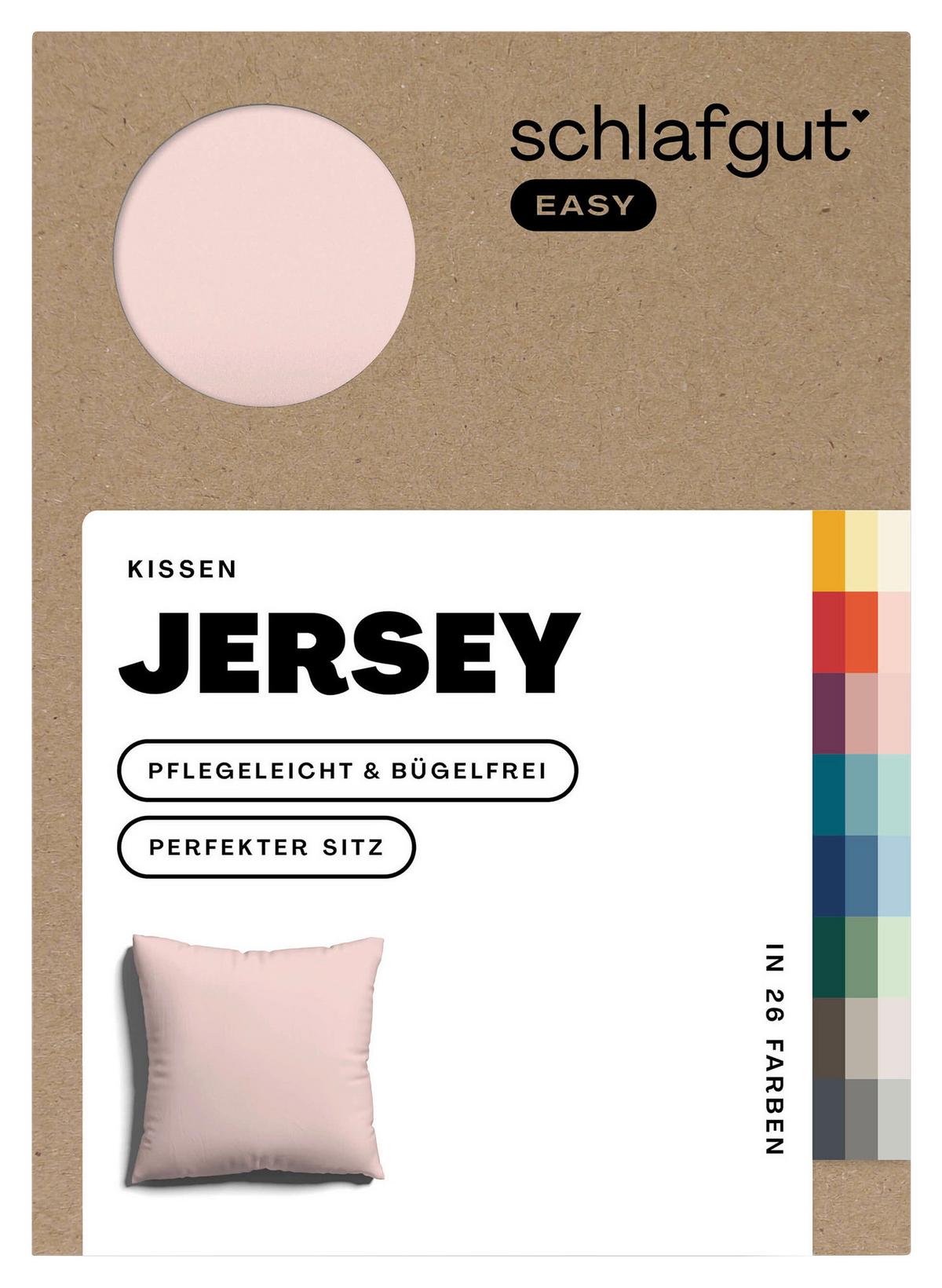 Kissenhülle Easy Jersey - Hellrosa, Basics, Textil (40/40cm) - Schlafgut