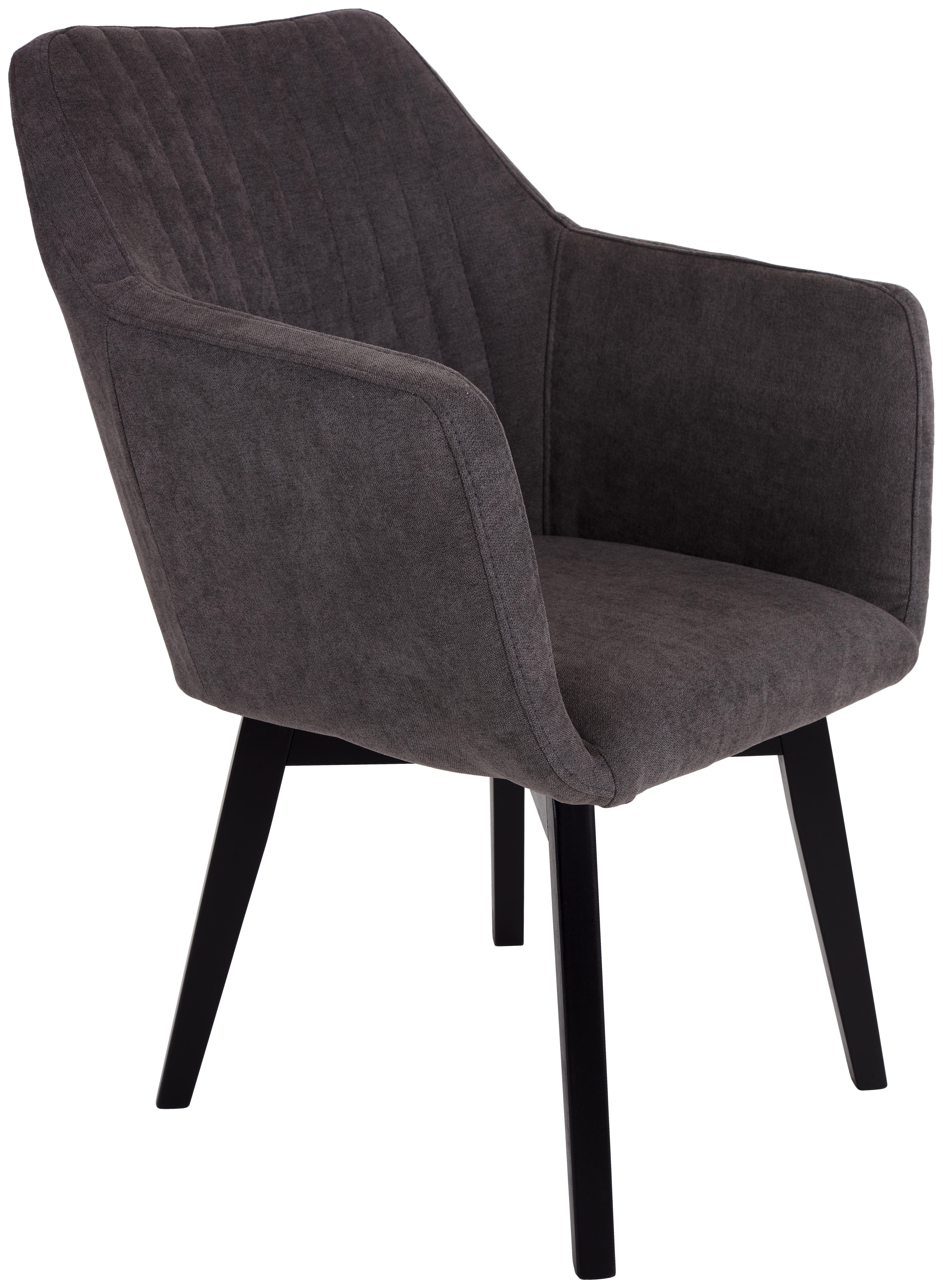 Szék Wilma I - Antracit/Fekete, modern, Fa/Textil (57/84/56cm) - James Wood