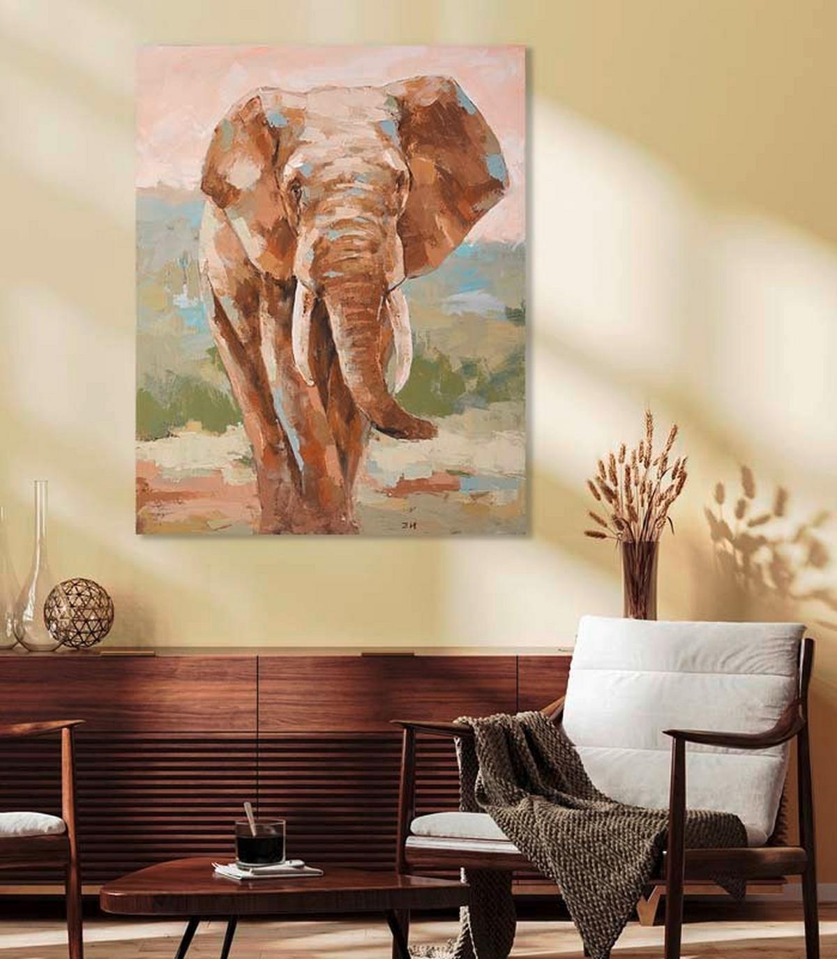 Olajfestmény 70/100cm - többszínű, Basics, textil (70/100cm)