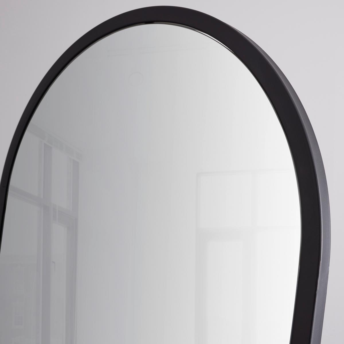 Zrcadlo MELINDA - černá/přírodní barvy, Moderní, kov/textil (42/170/41cm) - P & B