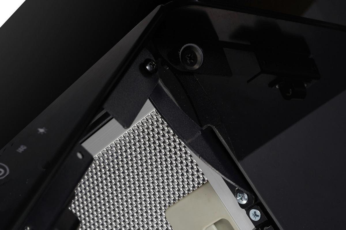 Kopffreihaube Respekta Skala Metall/Glas Schwarz B: 59,5 cm - Schwarz, Trend, Glas/Metall (59,5/74,2-109,2/38,5cm) - Respekta